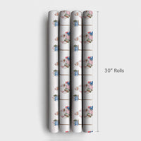 Watercolor Helper Gift Wrap, Pink Santa Wrapping Paper, Inclusive Christmas Paper, Mailbox Holiday Present Wrap, Adorable Xmas Wrapping Paper
