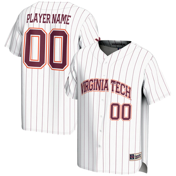 Virginia Tech Hokies NIL Pick-A-Player Lightweight Baseball Jersey - White
