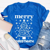 Humorous Math Christmas Shirt, Merry Christmath T-Shirt, Math Pun Holiday Graphic Tee, Mathematics Teacher Christmas Present, Student Xmas Top