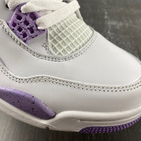 Sneakers, White Purple Colorway, Leather Footwear, Lace Up Design, Casual Gift for Sneaker Fans