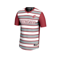 #1 Washington State Cougars Lightweight Soccer Fashion Jersey - Crimson