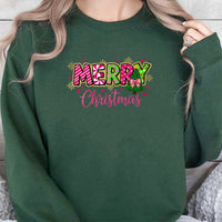 Candy Cane Tree Holiday Sweater, Merry Christmas Sweatshirt, Adorable Xmas Tree Crewneck, Festive Winter Sweatshirt, Women Holiday Pullover Present