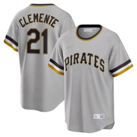 Pittsburgh Pirates Roberto Clemente Gray Road Cooperstown Collection Player Jersey