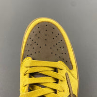Low Top Sneakers, Khaki Yellow Colorway, Reverse Hook Design, Lace Up Design, Casual Gift for Sneaker Fans