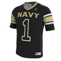 Navy Midshipmen Lightweight Collegiate Football Blackout Fashion Jersey