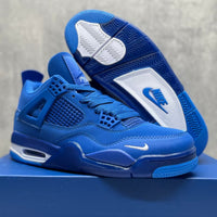 Mid Top Sneakers, Blue Colorway, Lace Up Design, Casual Gift for Sneaker Fans