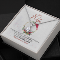 Long Distance Relationship Necklace, Eternal Hope Necklace for Wife, Christmas Present Husband to Wife Necklace, Romantic Pendant Jewelry