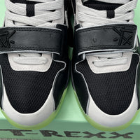 Mid Top Sneakers, Black Green Colorway, Glow in the Dark Detail, Lace Up Design, Casual Gift for Sneaker Fans