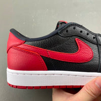Low Top Sneakers, Black Red Colorway, Lace Up Design, Casual Gift for Sneaker Fans