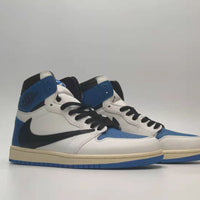 Sneakers, Cream Blue Colorway, Reverse Hook Design, Lace Up Design, Casual Gift for Sneaker Fans