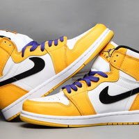 Sneakers, Yellow White Colorway, Lace Up Design, Casual Gift for Sneaker Fans