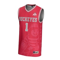 #1 Ohio State Buckeyes Lightweight Icon Print Basketball Jersey - Scarlet