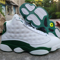 Sneakers, White Green Colorway, Lace Up Design, Casual Gift for Sneaker Fans