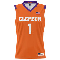 #1 Clemson Tigers Lightweight Basketball Jersey - Orange