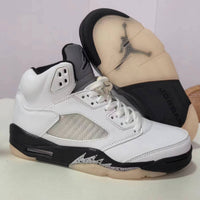 High Top Sneakers, White Black Colorway, Lace Up Design, Casual Gift for Sneaker Fans