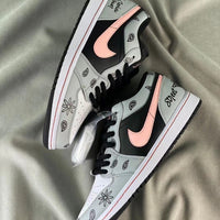 Low Top Sneakers, Pink Colorway, Lace Up Design, Casual Gift for Sneaker Fans