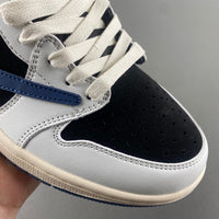 Low Top Sneakers, Blue White Black Colorway, Reverse Hook Design, Lace Up Design, Casual Gift for Sneaker Fans