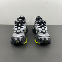Low Top Sneakers, Black Green Silver Colorway, Lace Up Design, Casual Gift for Sneaker Fans