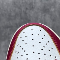 High Top Sneakers, White Red Gray Colorway, Lace Up Design, Casual Gift for Sneaker Fans
