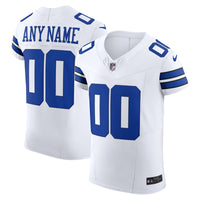 Dallas Cowboys White Elite Custom Jersey