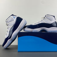 Low Top Sneakers, Navy Blue White Colorway, Lace Up Design, Casual Gift for Sneaker Fans