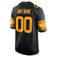 Pittsburgh Steelers Black Alternate Custom Game Jersey