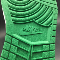 Sneakers, White Black Green Colorway, Leather Footwear, Lace Up Design, Casual Gift for Sneaker Fans