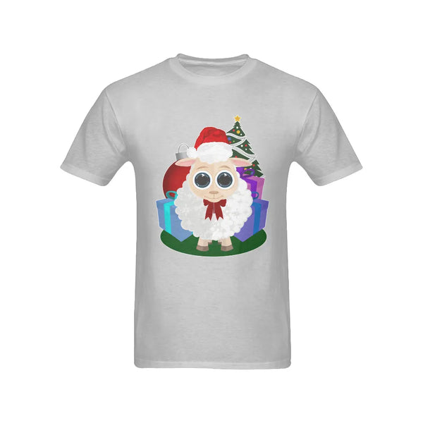 Adorable Holiday Cartoon Sheep Shirt, Christmas Sheep T-Shirt, Festive Xmas Animal Graphic Tee, Winter Christmas Party T-Shir