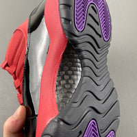 Low Top Sneakers, Black Red Colorway, Lace Up Design, Casual Gift for Sneaker Fans