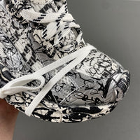 Distressed Shoes, White Black Colorway, Lace Up Design, Distressed Finish, Casual Gift for Shoe Lovers