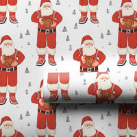 Sporty Christmas Gift Wrap, Basketball Santa Wrapping Paper, Basketball Sneaker Wrapping Paper, Athlete Basketball Gift Wrap, Coach Present