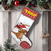 Adorable Joey Australia Christmas Stocking, Personalized Kangaroo Christmas Stocking, Custom Name Holiday Stocking, Kids Animal Xmas Decor Present