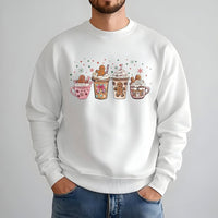 Adorable Holiday Latte Sweater, Gingerbread Coffee Christmas Sweatshirt, Festive Coffee Lover Crewneck, Winter Cafe Xmas Sweatshirt
