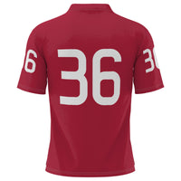 #36 Harvard Crimson Football Jersey - Crimson