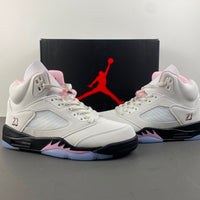Low Top Sneakers, White Black Pink Colorway, Leather Footwear, Lace Up Design, Casual Gift for Sneaker Fans