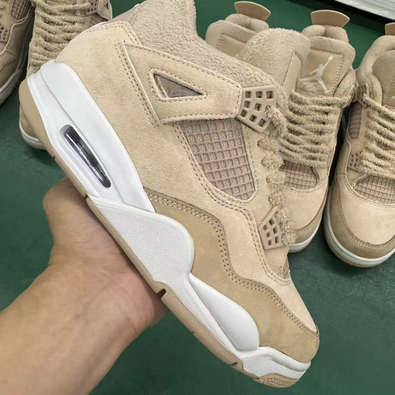 Mid Top Sneakers, Beige White Colorway, Lace Up Design, Casual Gift for Sneaker Fans