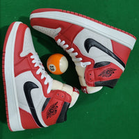 Retro Sneakers, Red White Black Colorway, Lace Up Design, Casual Gift for Sneaker Fans