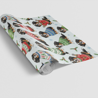 Holiday Sweater Dog Gift Wrap, Bernese Mountain Dog Christmas Wrapping Paper, Adorable Berner Xmas Wrapping Paper, Dog Lover Holiday Gift Wrap