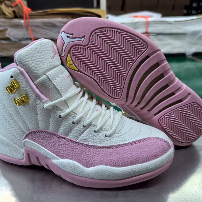 High Top Sneakers, White Pink Colorway, Lace Up Design, Casual Gift for Sneaker Fans