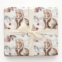 Equestrian Christmas Gift Wrap, Winter Horse Wrapping Paper, Watercolor Horse Holiday Wrapping Paper, Country Farmhouse Present Gift Wrap
