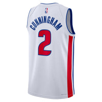 Detroit Pistons Association Edition Swingman Jersey - White - Cade Cunningham