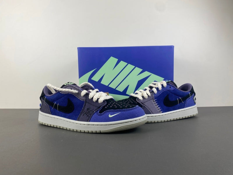 Low Top Sneakers, Blue White Colorway, Lace Up Design, Casual Gift for Sneaker Fans
