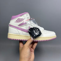 High Top Sneakers, White Purple Colorway, Lace Up Design, Casual Gift for Sneaker Fans