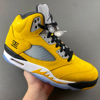 High Top Sneakers, Yellow Colorway, Lace Up Design, Casual Gift for Sneaker Fans