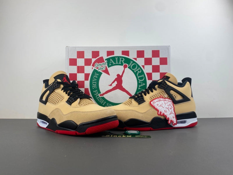 Retro Mid Top Sneakers, Black Red Yellow Colorway, Lace Up Design, Casual Gift for Sneaker Fans