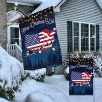 Patriotic American Flag USA Map Yard Flag, Merry Christmas Y'all Garden Flag, Southern Holiday Lawn Banner, Winter Xmas Decor Present