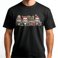 Adorable Holiday Animal Shirt, Christmas Raccoon Shirt, Festive Woodland Raccoon Graphic Shirt, Winter Wildlife Tee, Xmas Present for Animal Lover