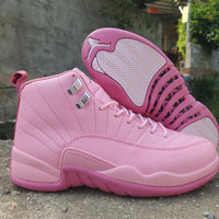 High Top Sneakers, Pink Colorway, Lace Up Design, Casual Gift for Sneaker Fans