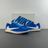 Low Top Sneakers, Blue White Colorway, Lace Up Design, Casual Gift for Sneaker Fans
