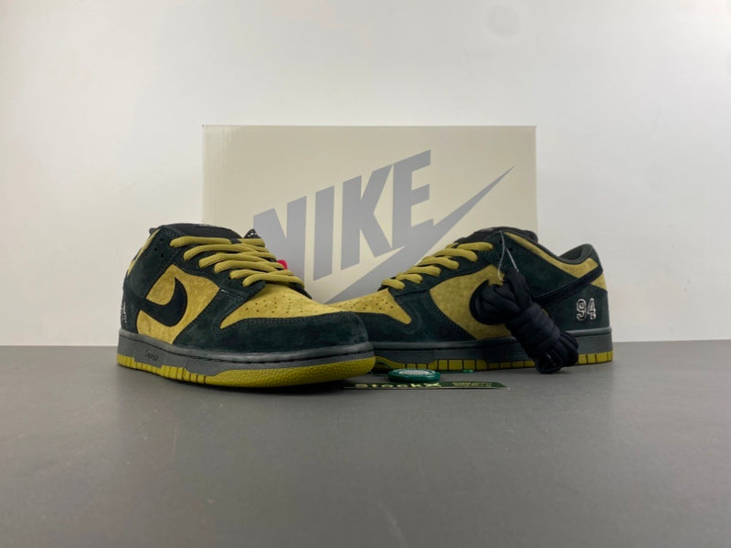 Low Top Sneakers, Army Green Yellow Colorway, Lace Up Design, Casual Gift for Sneaker Fans